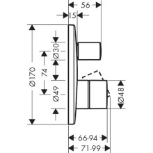 Смеситель для ванны Axor Uno 45405000