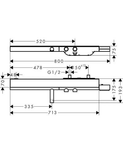Термостат для ванны Axor ShowerSolutions 45420000