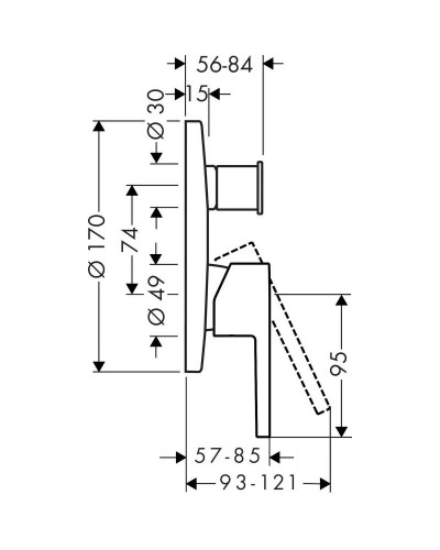 Смеситель для ванны Axor Starck 10414000
