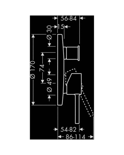 Смеситель для ванны Axor Starck 10418000