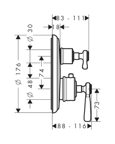 Термостат для ванны Axor Montreux 16821820