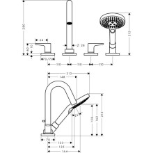 Смеситель на борт ванны Axor Citterio M 34444000