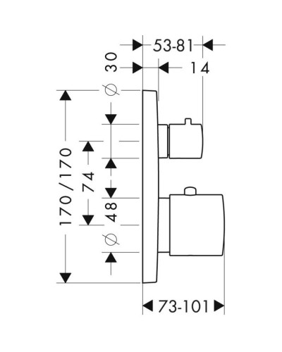 Термостат для ванны Axor Citterio M 34725000