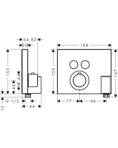 Термостат для ванны Axor ShowerSelect 36712000