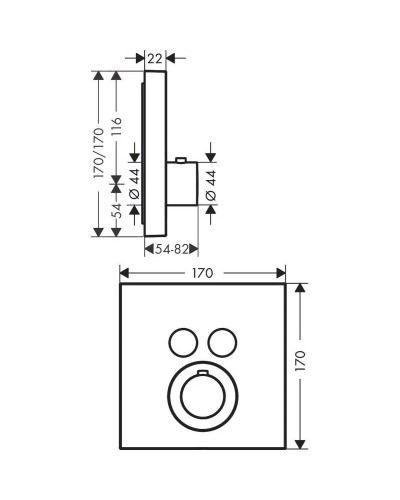 Термостат для ванны Axor ShowerSelect 36715000