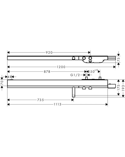 Термостат для ванны Axor ShowerSolutions 45421000