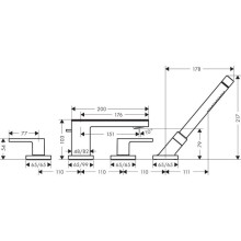 Смеситель на борт ванны Axor MyEdition 47430600