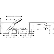 Термостат на борт ванны Axor Citterio E 36411000