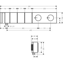 Термостат для ванны Axor Edge 46711000