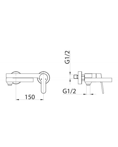 Смеситель для ванны с поворотным изливом, нержавеющая сталь BelBagno DELTA DEL-VASM-IN