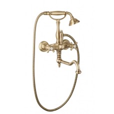 Смеситель для ванны с поворотным изливом с ручным душем, шлангом 150 см CEZARES GOLF-VDF-02-M