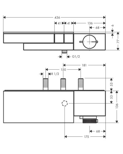 Термостат для ванны Axor Edge 46241000