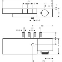 Термостат для ванны Axor Edge 46140000
