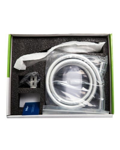 Смеситель для ванны и душа в комплекте с ручным душем, шлангом и держателем BelBagno DUE-VASM-CRM