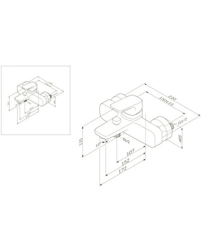 Смеситель для ванны Am.Pm Spirit F7010000
