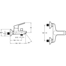 Смеситель для ванны Jacob Delafon Aime E29871-BL
