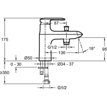 Смеситель на борт ванны Jacob Delafon Kumin E99458-CP