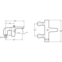 Смеситель на борт ванны Jacob Delafon Aleo E72283-CP
