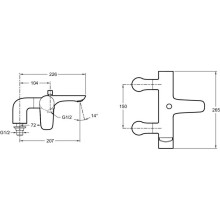 Смеситель на борт ванны Jacob Delafon Aleo E72283-CP