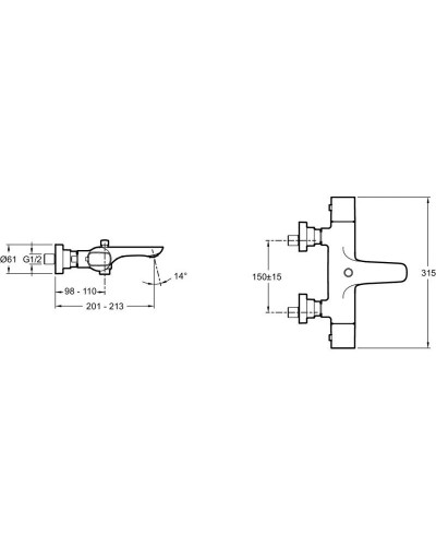 Термостат для ванны Jacob Delafon Aleo E72286-CP