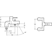 Смеситель на борт ванны Jacob Delafon Cuff E37043-CP