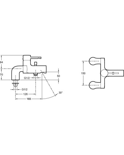 Смеситель на борт ванны Jacob Delafon Cuff E37043-CP