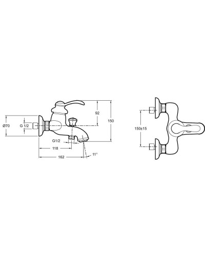 Смеситель для ванны Jacob Delafon Fairfax E71090-CP