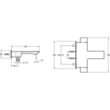 Термостат для ванны Jacob Delafon Stance E9103-CP