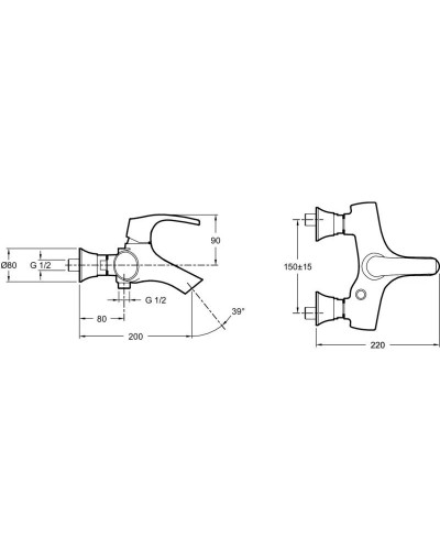 Смеситель для ванны Jacob Delafon Symbol E71680-CP