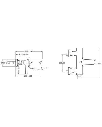 Смеситель для ванны Jacob Delafon Aleo+ E72319-CP Хром