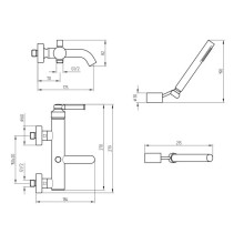 Смеситель для ванны Migliore Ermitage Mini 31416