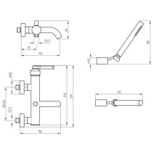 Смеситель для ванны Migliore Ermitage Mini 30171