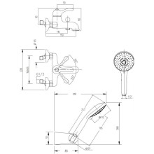 Смеситель для ванны Migliore Grazia 29691
