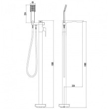 Смеситель для ванны Lemark Unit LM4544C Хром