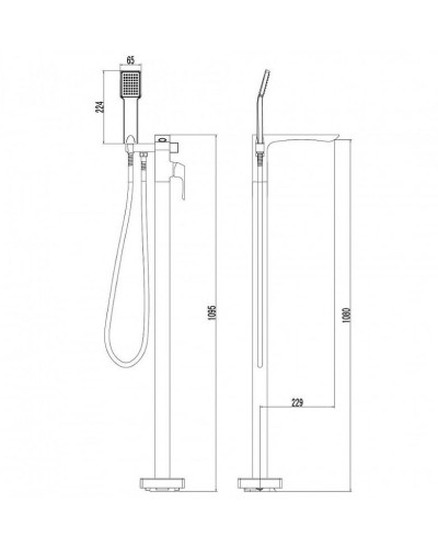 Смеситель для ванны Lemark Unit LM4544C Хром