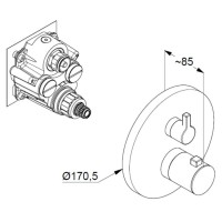 Термостат для ванны Kludi Nova Fonte Puristic 208303915
