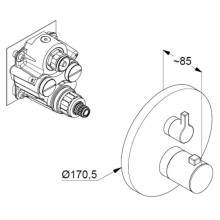 Термостат для ванны Kludi Nova Fonte Puristic 208303915