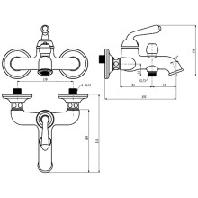 Смеситель для ванны Felice 0540 oro 19.2x21 см