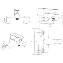 Смеситель для ванны Felice 7040 B cromo bianco 16.9x21 см