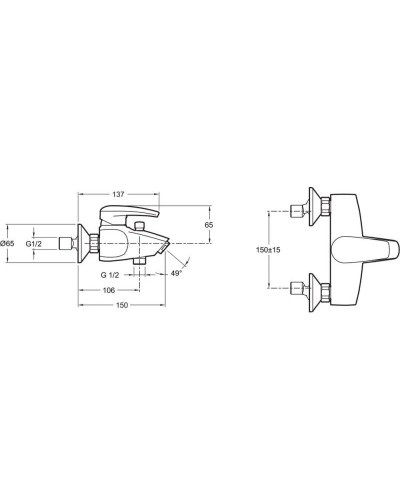 Смеситель для ванны Jacob Delafon Panache E71241-CP