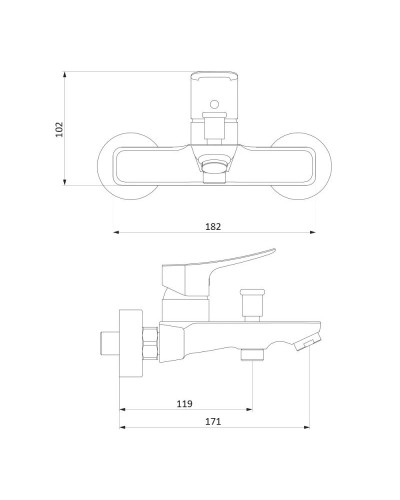 Смеситель для ванны Damixa Apollo 221000000