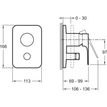 Смеситель для ванны Jacob Delafon Aleo+ E98718RU-CP