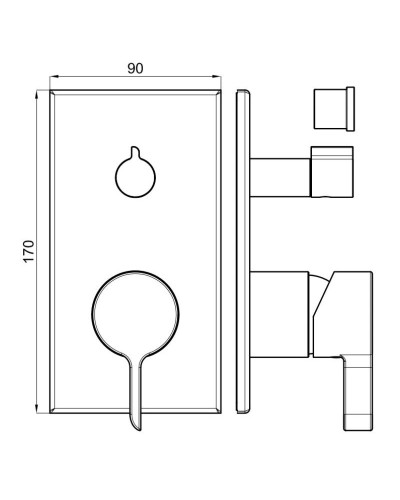 Смеситель для ванны Noken Oxo N113700079