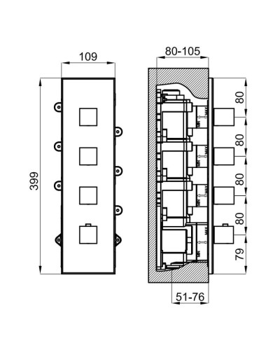 Термостат для ванны Noken Oxo N113700051