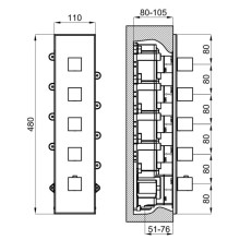 Термостат для ванны Noken Oxo N113700060