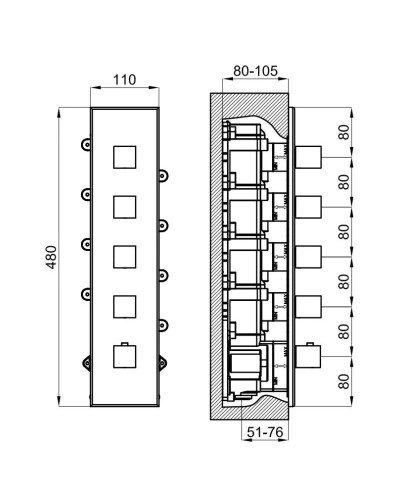Термостат для ванны Noken Oxo N113700060