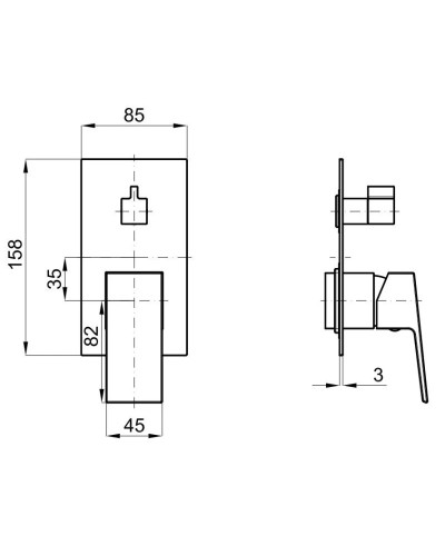 Смеситель для ванны Noken Square N186490047