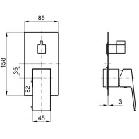 Смеситель для ванны Noken Square N186490048