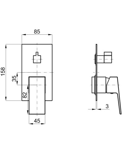 Смеситель для ванны Noken Square N186490048
