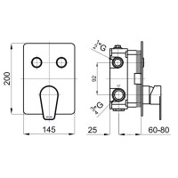 Смеситель для ванны Noken Touch&Feel N155416561
